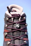 LOWA Albula GTX, lace system. Click to enlarge. Robust lace system includes patented tongue stud. A marvel in the body piercing communit.