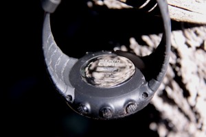 Suunto Core back. Click to enlarge. User replaceable battery. We wish the screw socket had a more positive bite.
