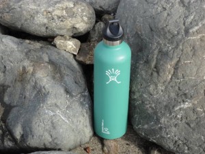 Hydro Flask on the rocks.
